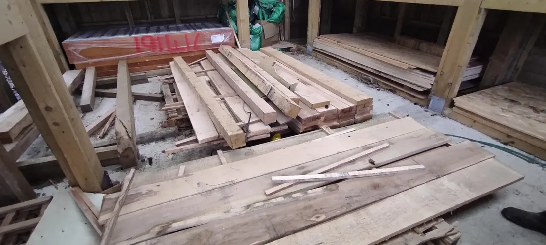 Solid oak boards selected for the front door at The Counting House, Pontefract