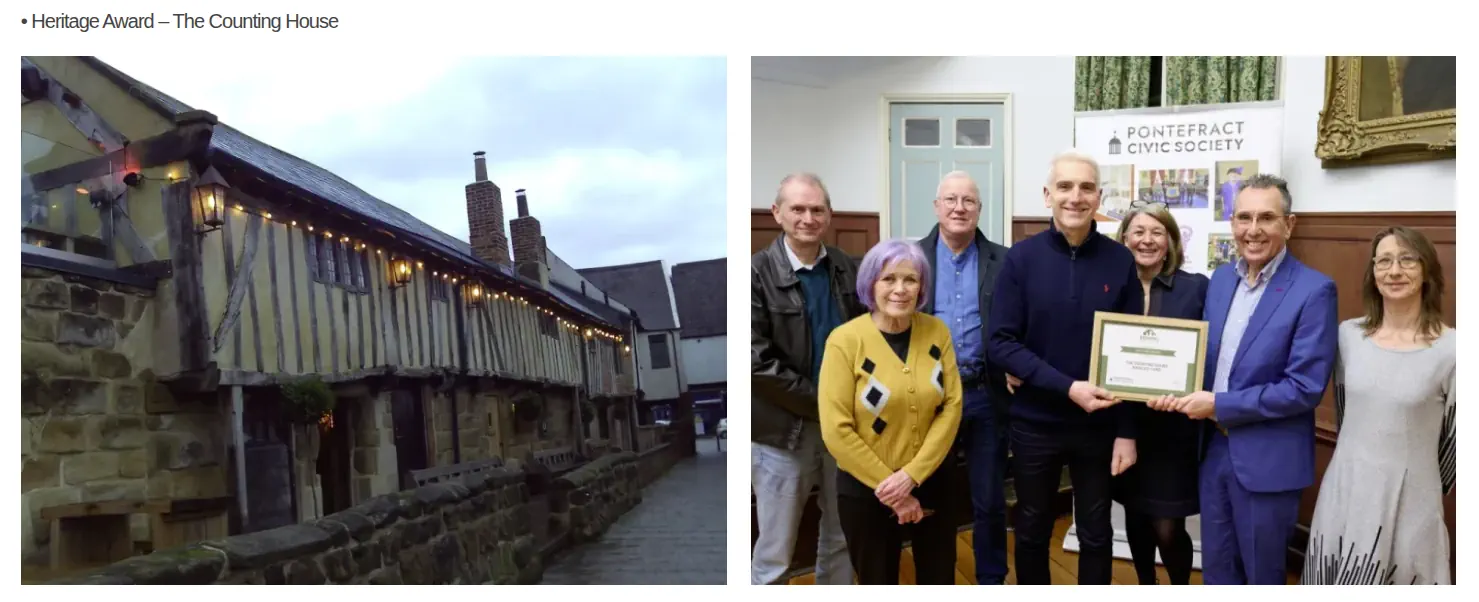 The Counting House and the Pontefract Civic Society 2025 Design Awards presentation