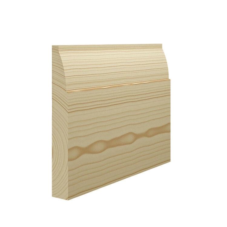 Ovolo skirting board profile, a convex quarter-round set between flat fillets