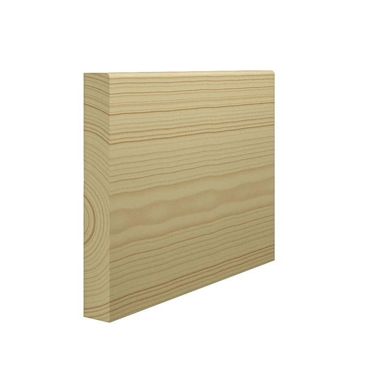 Pencil round skirting board profile, a small radius taken off the top corner